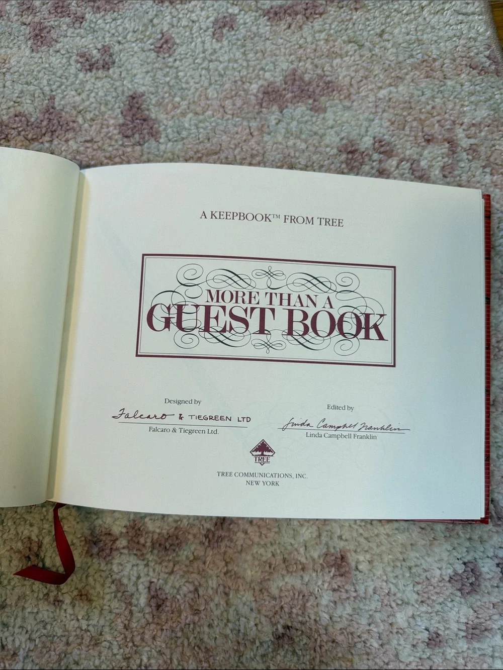 Vintage *Unused* “More Than A Guest Book” Red Hardcover